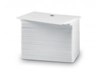 ARTDEV Plastikkarte Premium - 10mil, 0,25mm (blanko), wei mit Rundloch lange Seite (Lanyards) fr Kartendruck ++Abgabe nur als VPE 500ter Pack++
