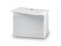 ARTDEV Plastikkarte Premium - 10mil, 0.76mm (blanko), weiss, mit Rundloch lange Seite (Lanyards) fr Kartendruck ++Abgabe nur als VPE 500ter Pack++