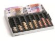 INKiESS Kassenkombination - REKORD 86 PL-Griff mit 8 Einzelmnzbehltern, 6 Banknoten-Steilfchern und seitlichen Griffen
