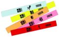 Zebra Z-Band Fun - Armband-Kassetten mit Selbstklebe-Verschluß, rot, für eintägige Events, 25 x 254mm Kit mit 6 Kassetten (pro Kassette 200 Armbänder)