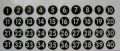 Addimat Nummernbogen von 1-99 für Addimat Kellnerstifte