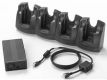 Zebra (Motorola) 4 Slot charge only cradle Kit (includes Cradle, Power supply, DC Power cable)