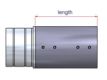 ANKER Verlngerung - Lnge ca. 140mm, Rohrdurchmesser ca. 54mm, ohne Ausschnitt fr Flexi Stand